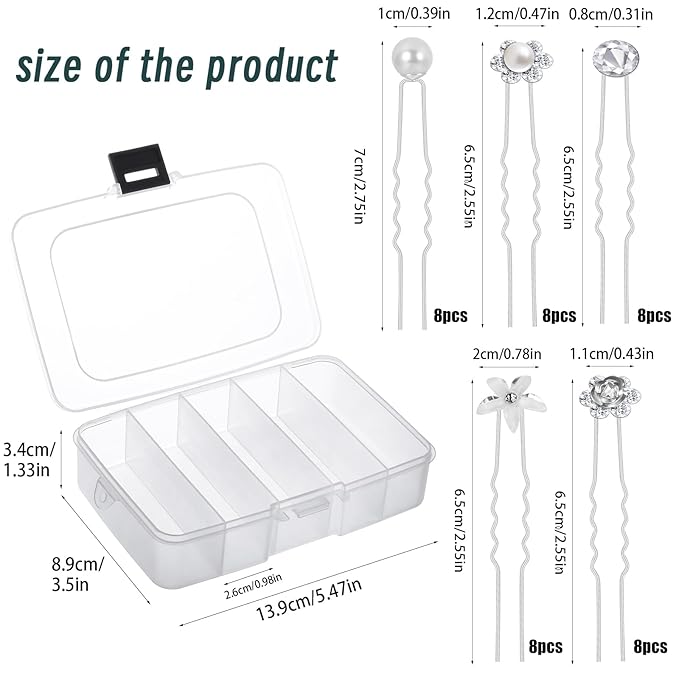 Stunning Prom Hairstyle Ideas: 48 Pack of Bridal Hair Pins