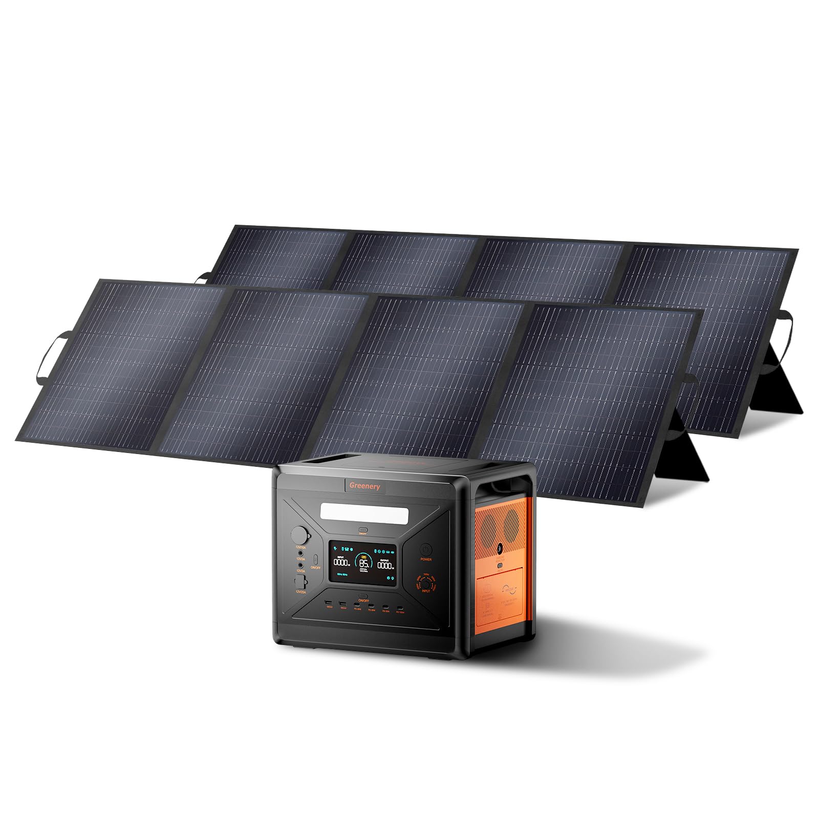 SolarPlay Portable Power Station 2500W 2106Wh Solar Generator with 2X200W Solar Panel 1 5Hrs Fast Charging LiFePO4 Battery