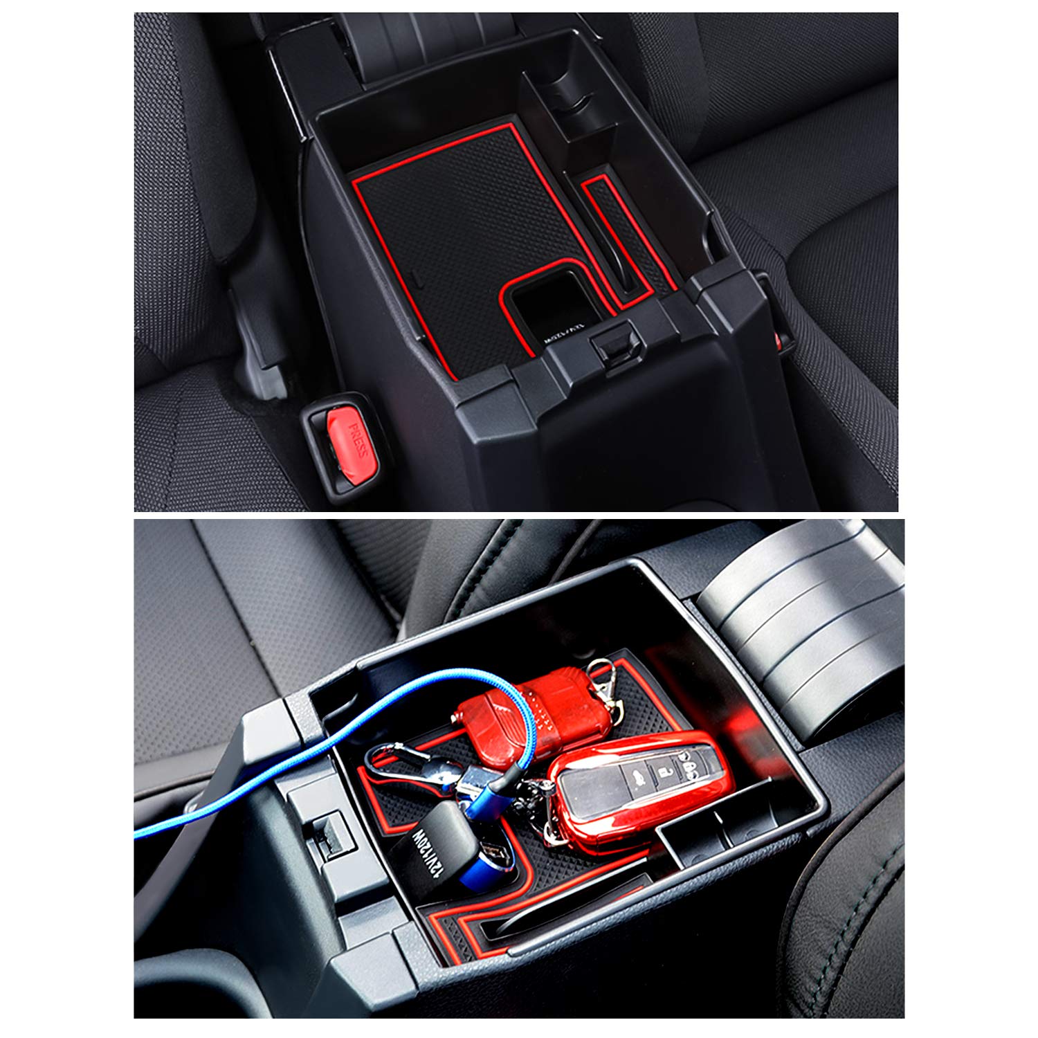 Organisateur Console Centrale Pour Toyota Corolla E210 2019-2024 - Boîte De Rangement Avec Séparateurs Et Porte-Cartes - Accessoire Intérieur Voiture