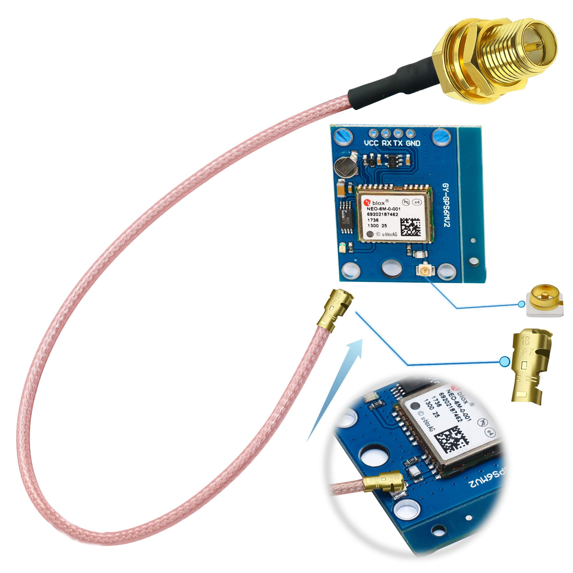 Cavo Coassiale RG316 – 5 Pezzi MCX Maschio A SMA Femmina Per GPS E Router Wireless