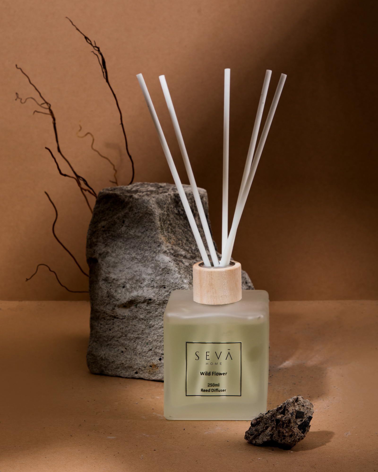 SEVA HOME Wild Flower Reed Diffuser (250ml) | Long-Lasting Scent | Freshens Rooms | Premium Home Décor