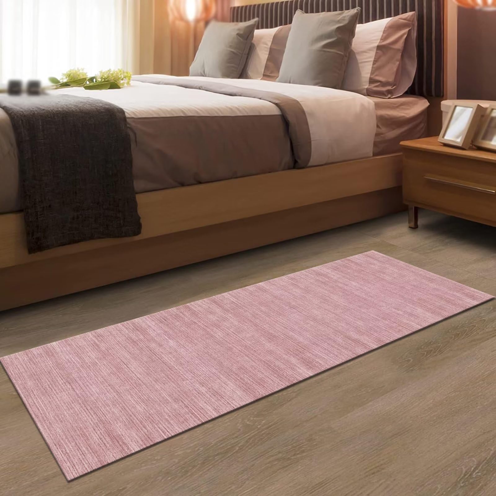 Dywan kuchenny, długi dywan do przedpokoju, antypoślizgowy dywan, chodnik kuchenny, 80 x 300 cm, różowo-czerwony dywan 3D, na korytarz, można prać, sprzedawany na metry, chodnik do przedpokoju,