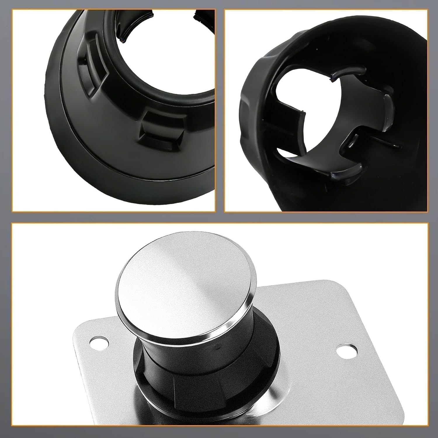 Rear Cargo Side Door Bumper Stop Reinforcement Kit Includes Outer Support and Bumper Stop Cover Compatible with Ford Transit 150/250/350/350HD 2015–2023 Replace BK3Z16758AC