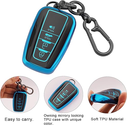 Miniatura 3 de EKALA Funda para llavero Toyota con llavero de 4 botones de TPU suave, funda para llavero para Toyota Highlander, Corolla, Camry, C-HR, RAV4,