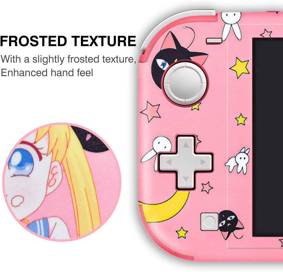 DLseego Switch Lite Skin Cute Girl Pattern Full Wrap Skin Protective Film Sticker Design for Nintendo Switch Lite-Pink