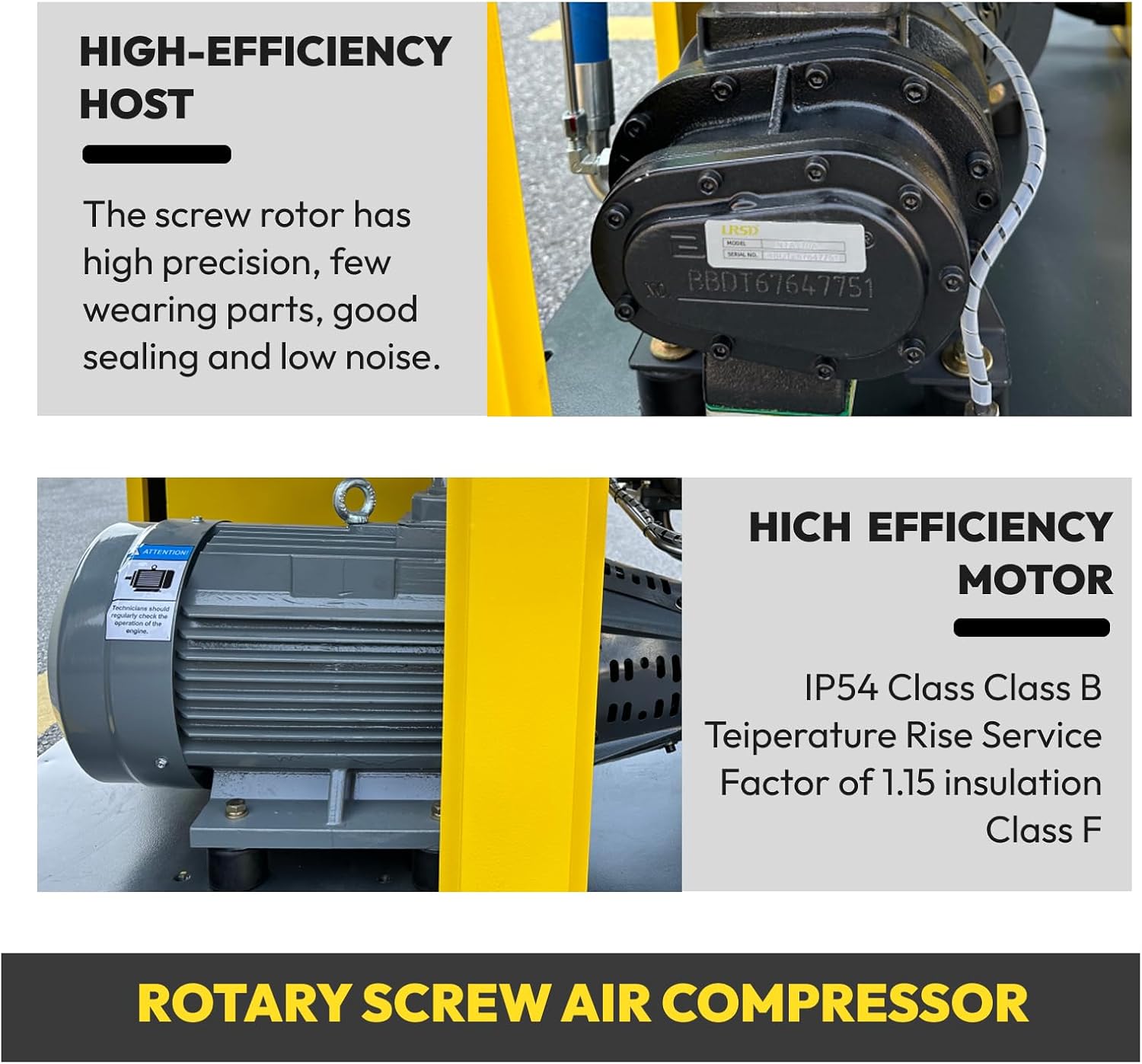 Rotary Screw Air Compressor 230V/3Ph 22KW/30HP 125PSI 123CFM Variable Speed Frequency Screw Air Compressor for Small Machining and Fabrication Workshops, Automotive Industry TK22-8