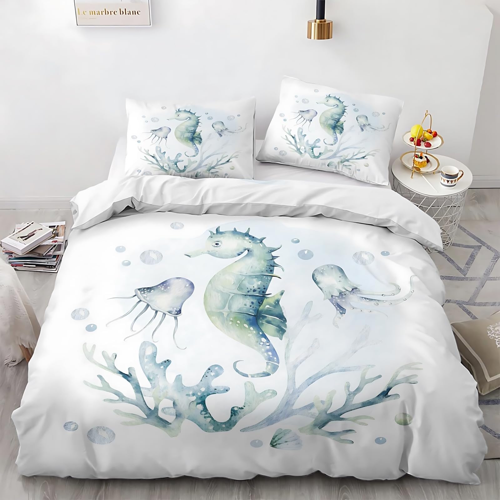 Housse de couette 200x200 cm avec fermeture éclair cachée ultra douce