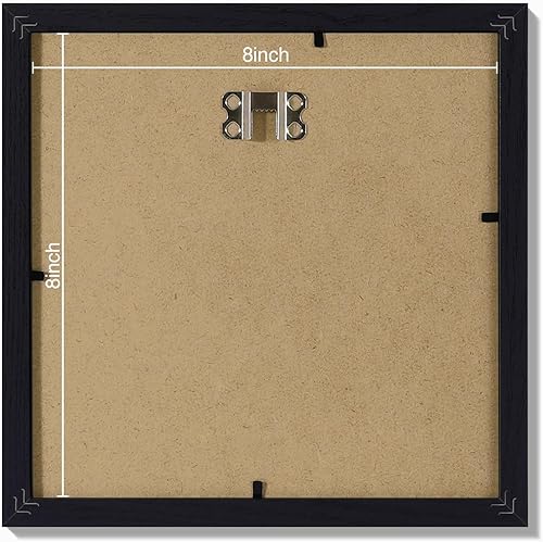 Vista 588 de Vittanly - Juego de 9 portarretratos, plexiglás resistente a rupturas, exhibe fotos de 12 x 12 pulgadas o, con paspartú, de 8 x 8 pulgadas, marcos