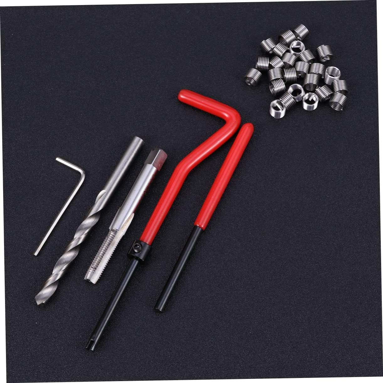 MAGICLULU 30pcs Thread Insert Kit Helicoil Metric Full Thread Repair Tools for Automotive Steel Cast Iron Aluminum