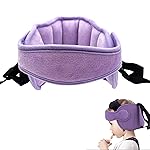 StoHua Adjustable Baby Car Seat Head Support Band, Baby Safety Car Seat Neck Relief Hold, Comfortable Head Hold Head Strap for Baby, Kids, Children, Purple