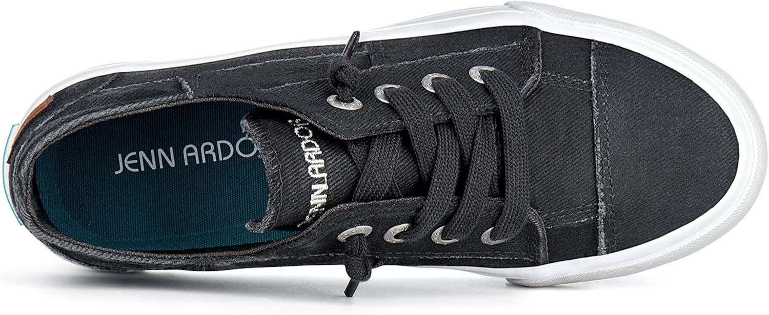 JENN ARDOR Slip On Canvas Shoes for Women Low Top Fashion Sneakers Comfortable Walking Flats - Image 4