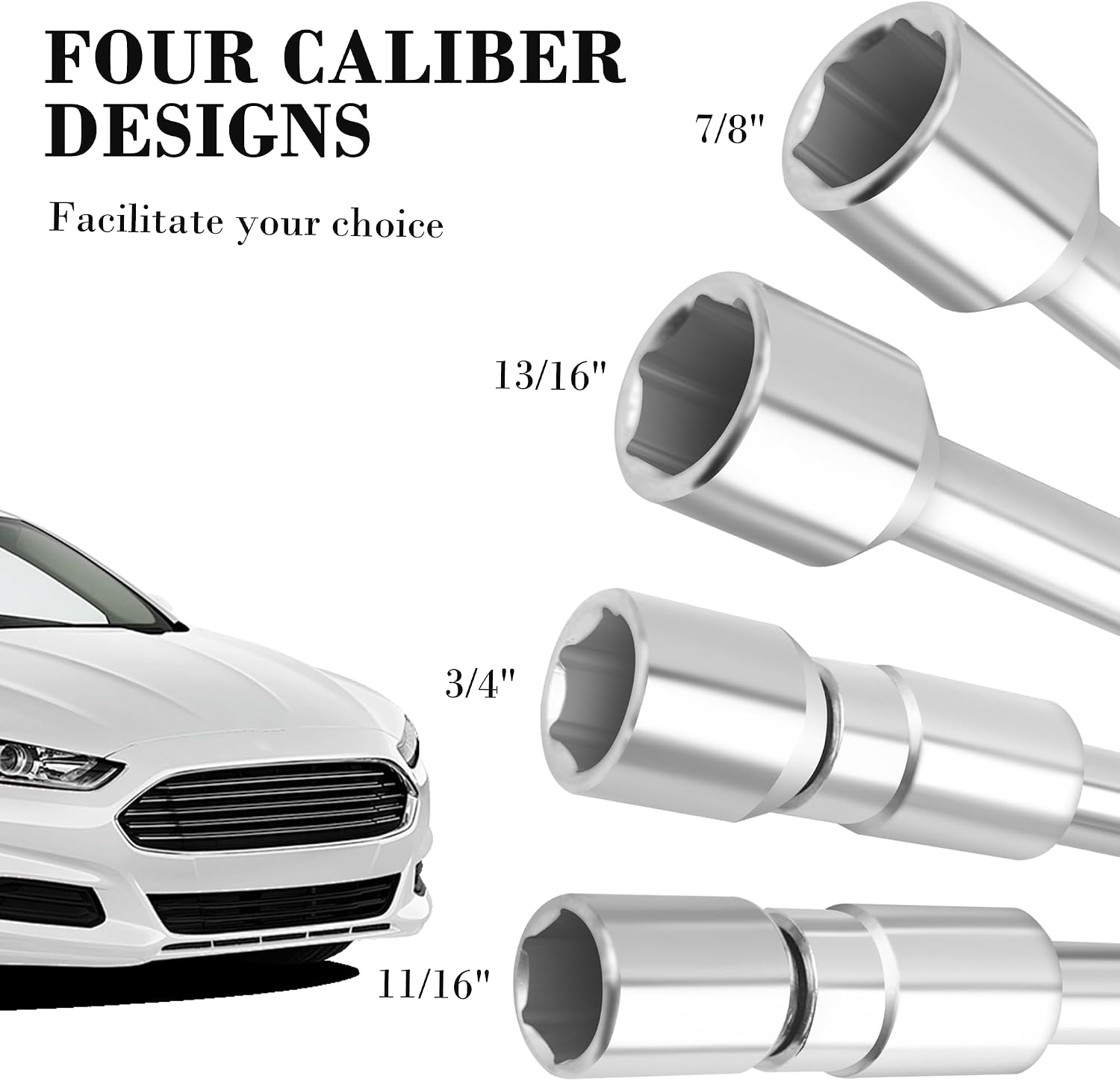 Stacool 14-Inch Foldable 4 Way Lug Wrench(17,19,21,23mm),Cross Lug Nut Removal Tool/Tire Changing Kit for Car Wheel Lug Nuts,Universal Labor-Saving Tire Iron Lug Wrench 4 Way for Cars SUVs