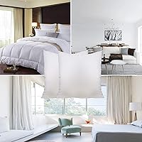 Vista 4 de Ogrmar Paquete de 4 almohadas blancas de 12 x 20 pulgadas, hipoalergénicas, de alta resistencia, algodón PP, relleno de almohada cuadrada, almohada