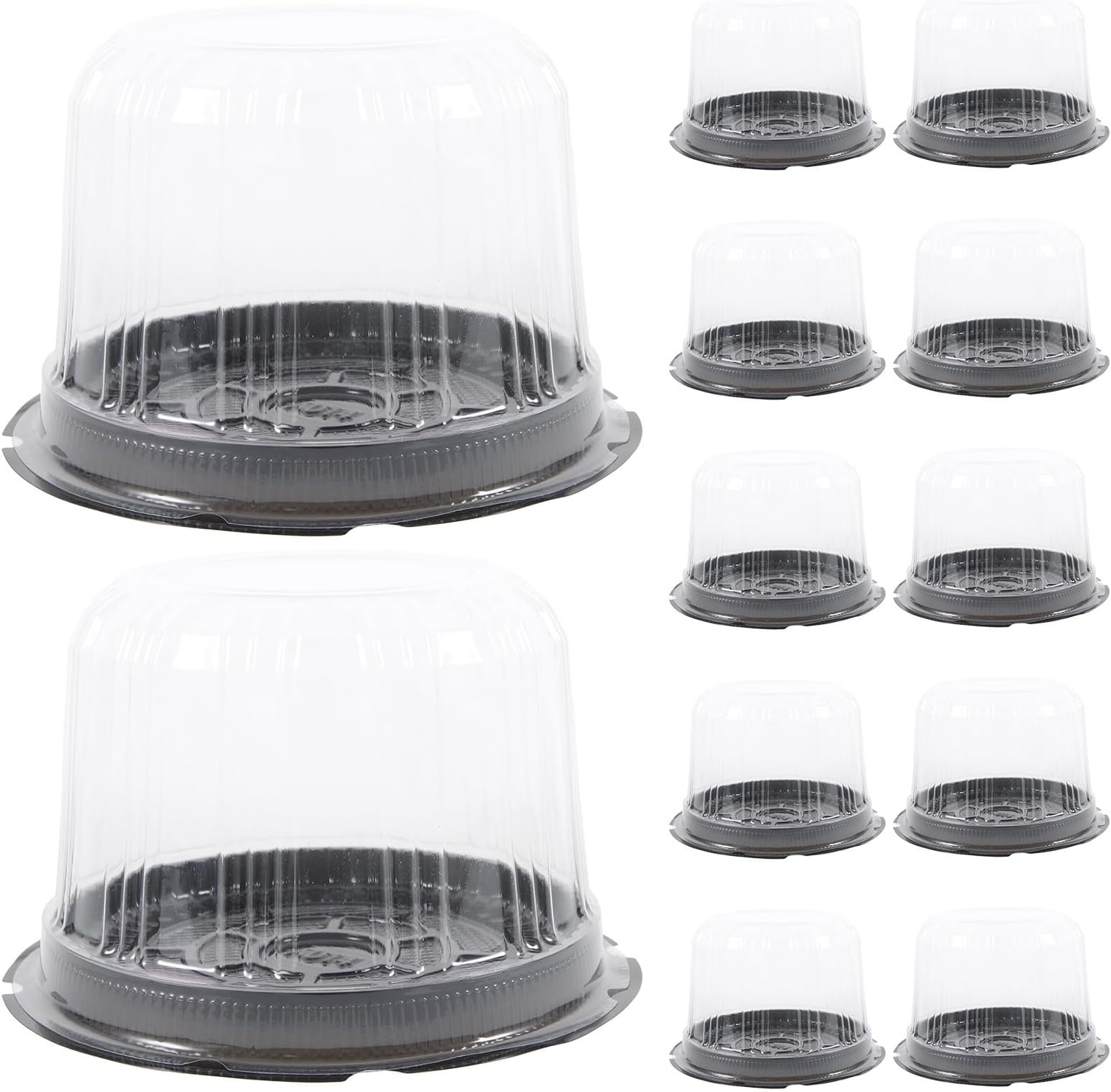 LIFKOME 20pcs 4-inch round Cake Carrying Boxes for Chiffon and Mousse Cakes Portable Bakery Holders with Lid Suitable for Birthday and Party Storage