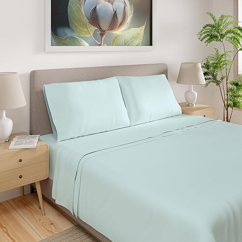 Miniatura 3 de Purity Home juego de sábanas frescas de 300hilos de tejido de percal de 100% algodón orgánico y ecológico, para colchones altos, para dormitorios