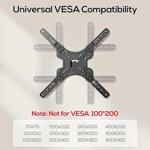 Miniatura 8 de Soporte de pared para TV de 43, 50, 55 pulgadas, con movimiento completo, para la mayoría de televisores de 32 a 60 pulgadas, soporte de pared
