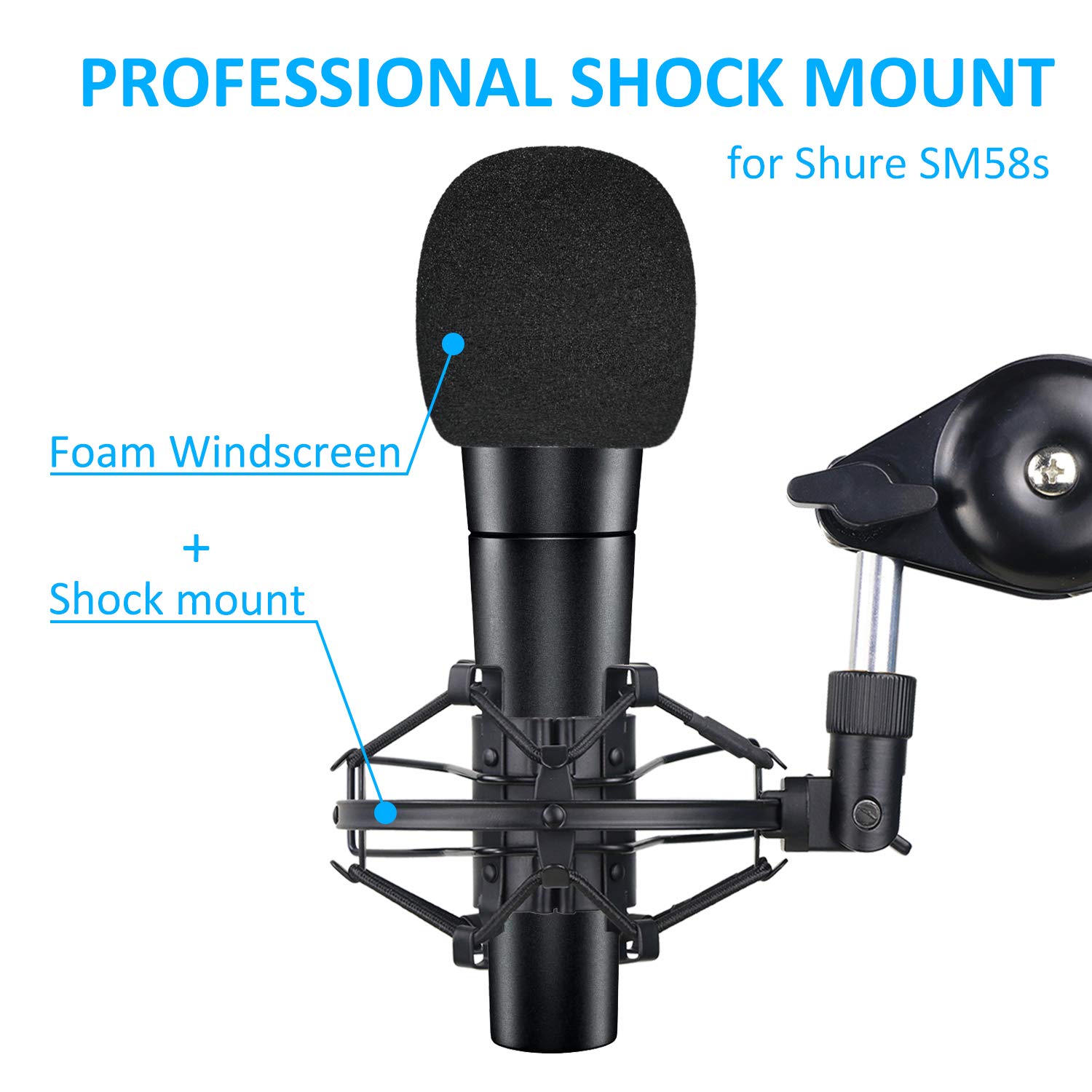 SHURE SM58 ダイナミックマイクとホルダー SHURE（シュアー） SM58-LCE ボーカル用ダイナミックマイク