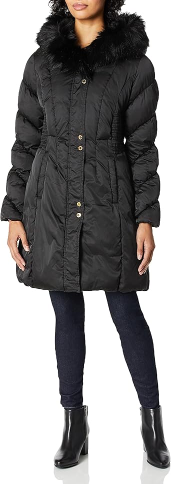 three quarter puffer coat