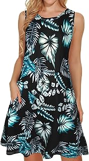 Women's Summer Dresses 2025 Beach Casual Sleeveless Floral Print Tank Lo...