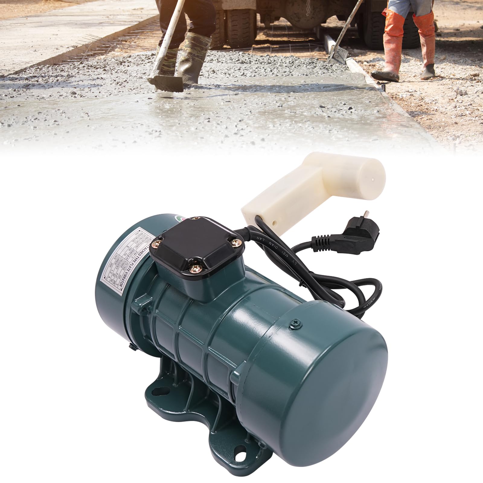 Moteur vibrant pour béton 370 W, 220 V, moteur vibrant intensif, moteur vibrant 2840 tr/min, silencieux avec interrupteur capacitif, pour exploitation minière, métallurgie, charbon, électricité