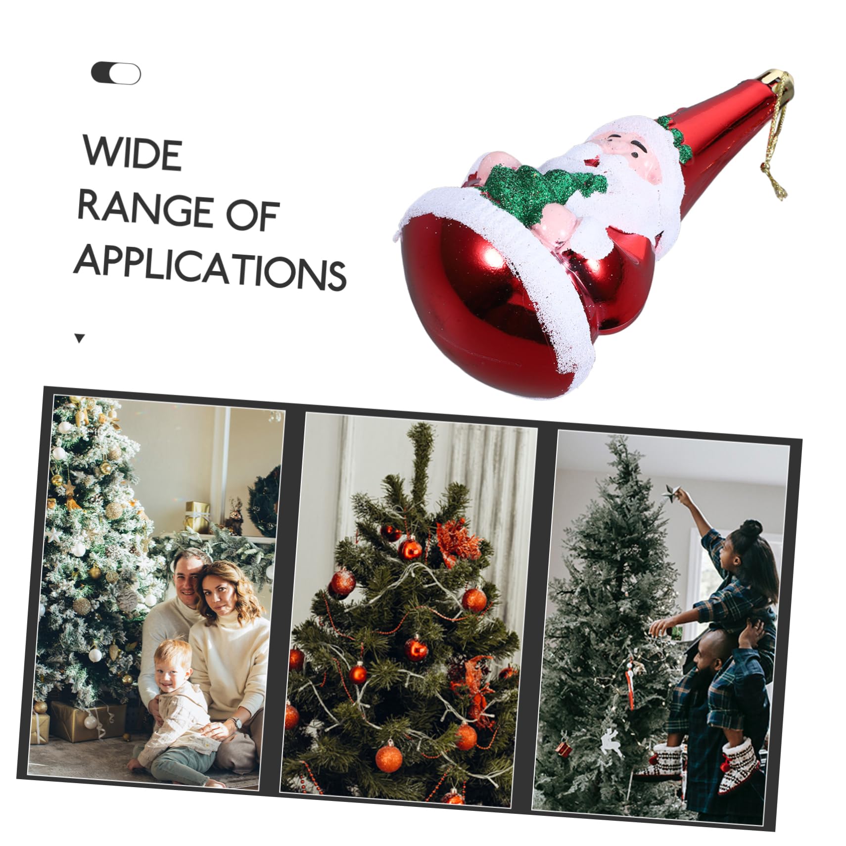 IMIKEYA 15 STK Christbaumschmuck Weihnachtsbaumschmuck zum Aufhängen Weihnachtsbaumschmuck für Kinder Weihnachtsbaum hängen Weihnachtsmann-Anhänger Charms anhänger Weihnachtsbedarf Plastik