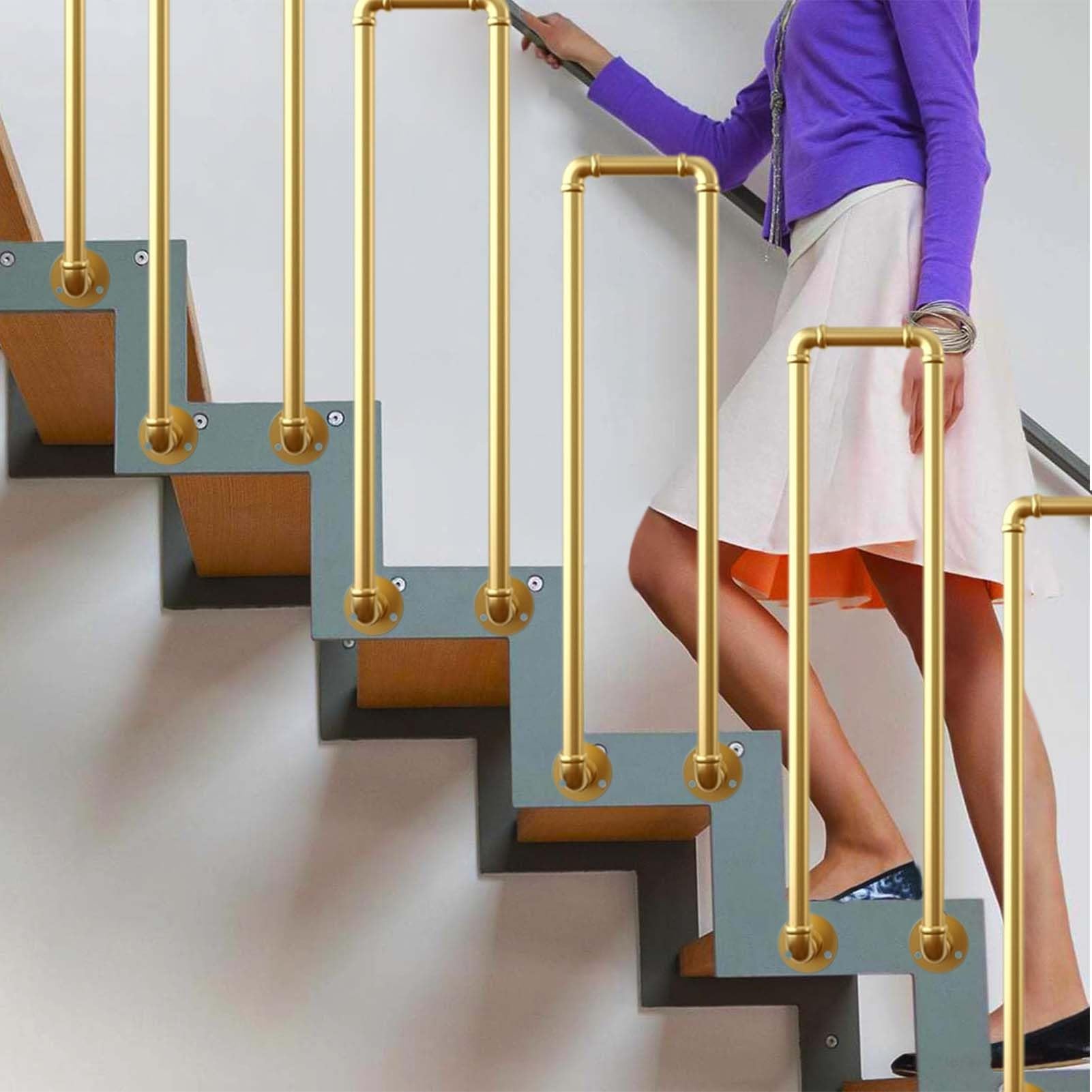 Rampe d'escalier intérieure et extérieure barre d'appui de garde-corps loft