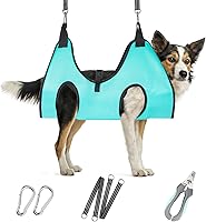 Vista 31 de Hamaca de aseo para mascotas para perros medianos/grandes con cortauñas/recortauñas/tijeras de aseo, arnés de aseo para perros para recortar uñas