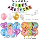 Rozi Decoration Princess Theme Birthday Decoration Kit with Balloon, Princess Foil Balloons for Girls Party – Complete Party Birthday Decoration Set Pack of 63 Pcs gallery image