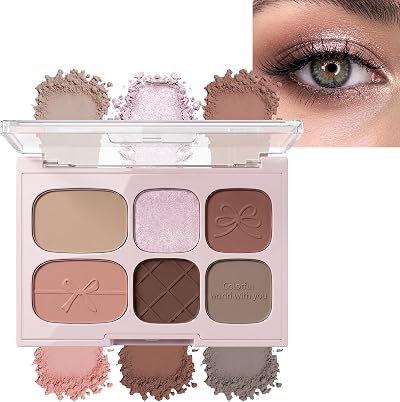 6 Color Burgundy Brown Eyeshadow Palette High Pigment Matte EyeShadow #A