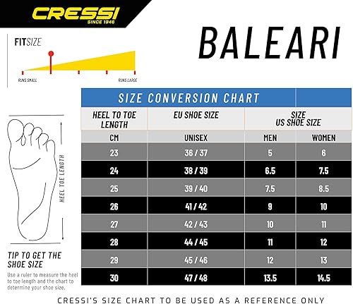 Miniatura 5 de 6mm Neoprene Adult Hard Sole Boots - for Water Sports Scuba Diving, Snorkeling - Baleari PHS Designed in Italy