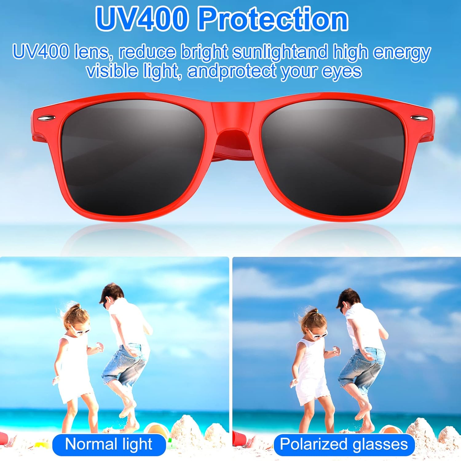 MIAHART 48 Pack Kids Party Sunglasses Bulk for Summer Party Favors Boys and Girls Birthday Party Goody Bag Fillers