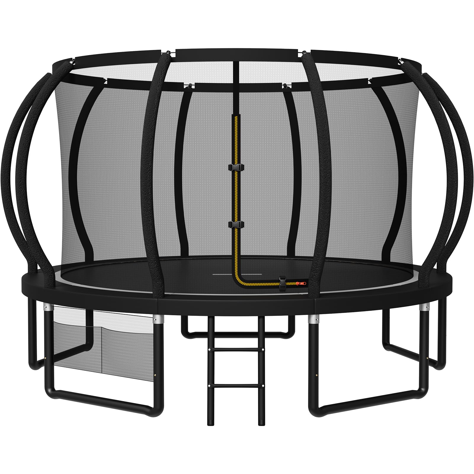 JUMMICO Garden Trampoline for Children, 6ft/7.5ft/10ft/12ft/14ft/16ft Trampoline Outdoor Safety net and Padded Poles for Children Indoor Outdoor Fitness,Maximum up to 150 kg