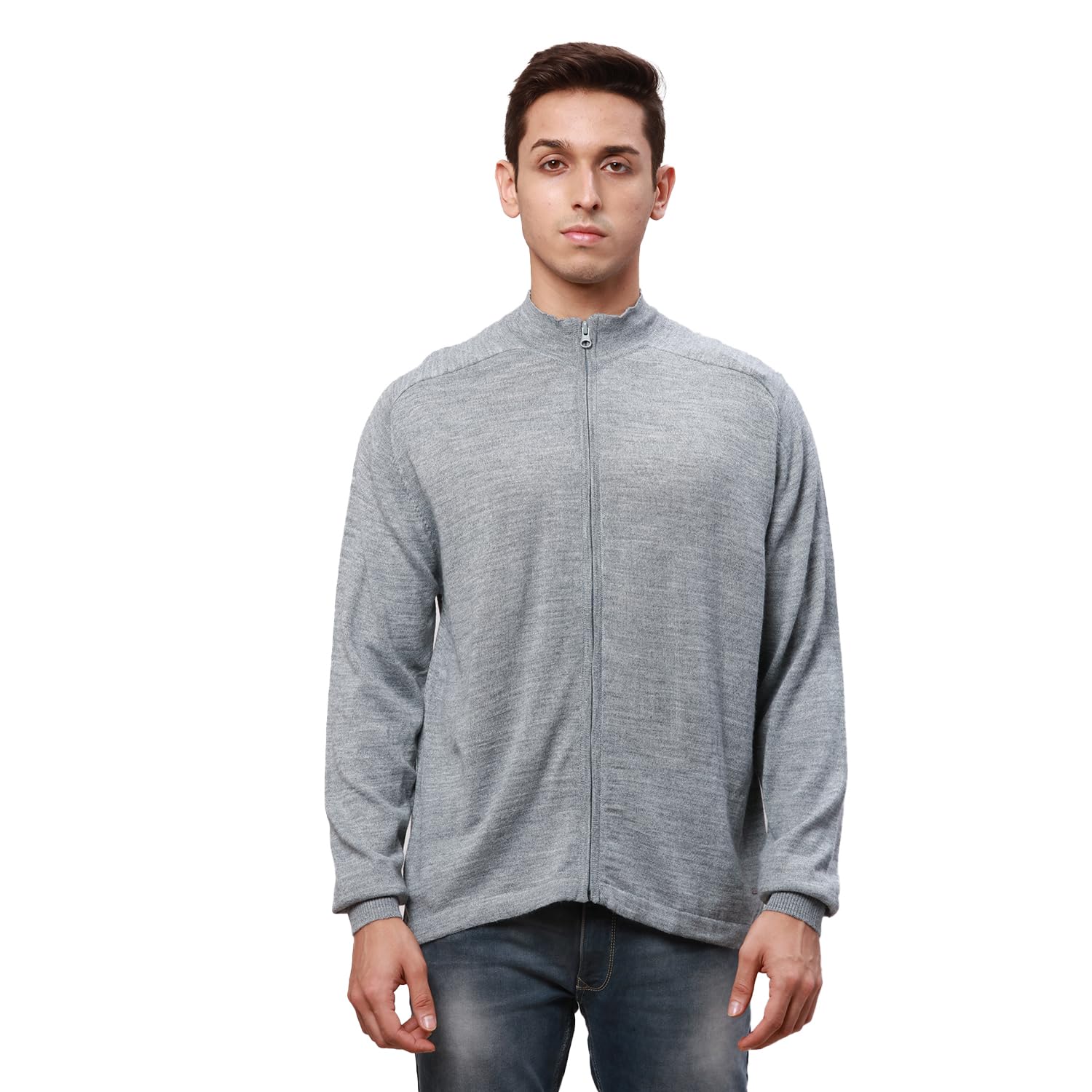 park avenue Men's Regular Fit Acrylic Wool Blend Round Neck Solid Pattern Full Sleeve Sweater-picture-40