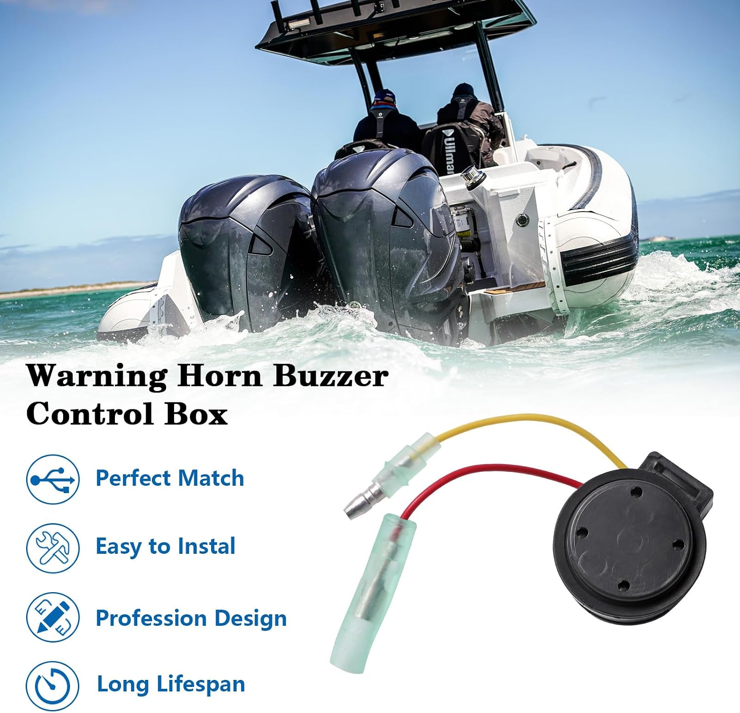 703-83383-10-00 For Yamaha Outboard Buzzer, Warning Horn 703-83383-02-00, 703-83383-11-00