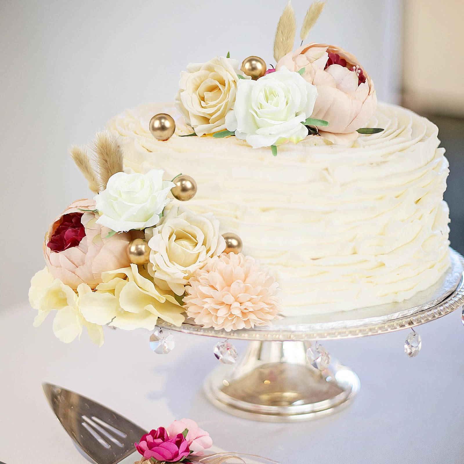 Lukinuo Lot De 16 Décorations De Gâteau Bohèes En Feuilles De Palier