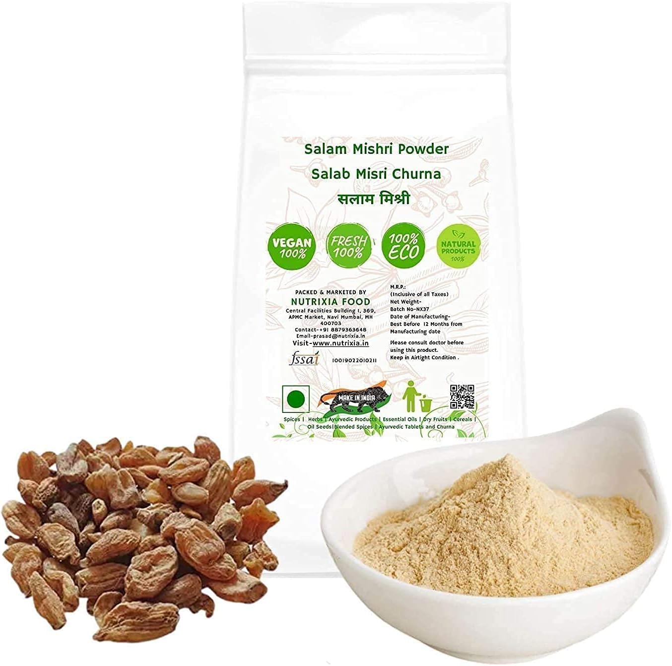 QURA Salam Mishri Powder सलाम मिश्री Salab Misri (100 GMS)