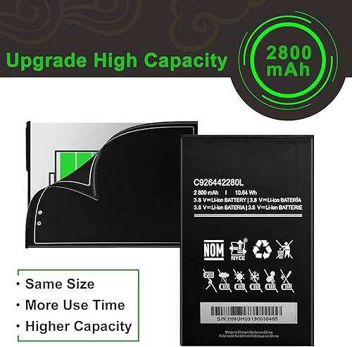 Miniatura 4 de WUHAO Batería de repuesto C926442280L Batería para BLU C6 C090QE