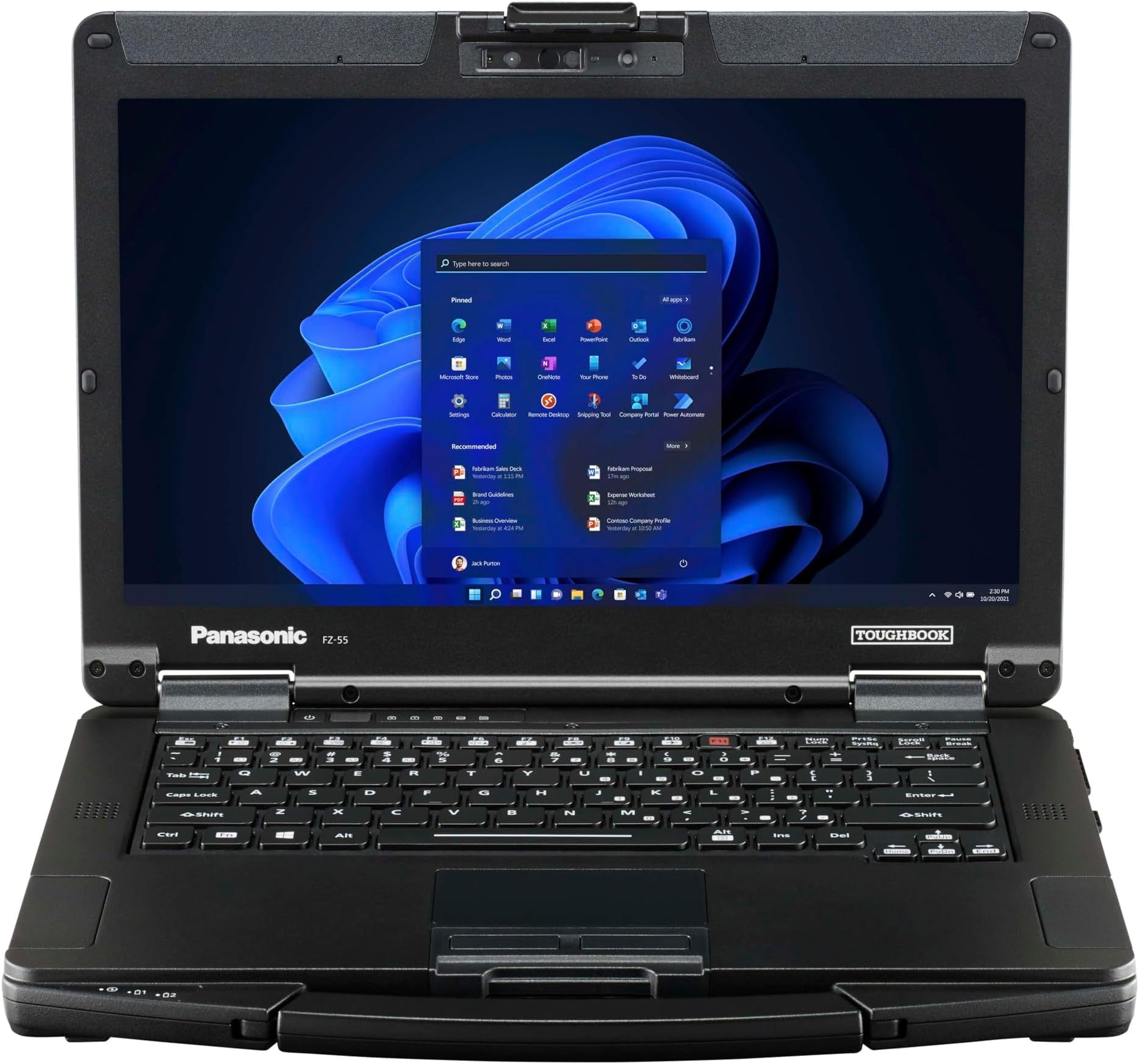Panasonic Toughbook 55 MK2, 14-inch FHD, Touchscreen, Intel Core i7-1185G7 up to 4.8GHz, 32GB, 1TB SSD, 4G LTE, dGPS, Webcam, TPM 2.0, Windows 11 Pro