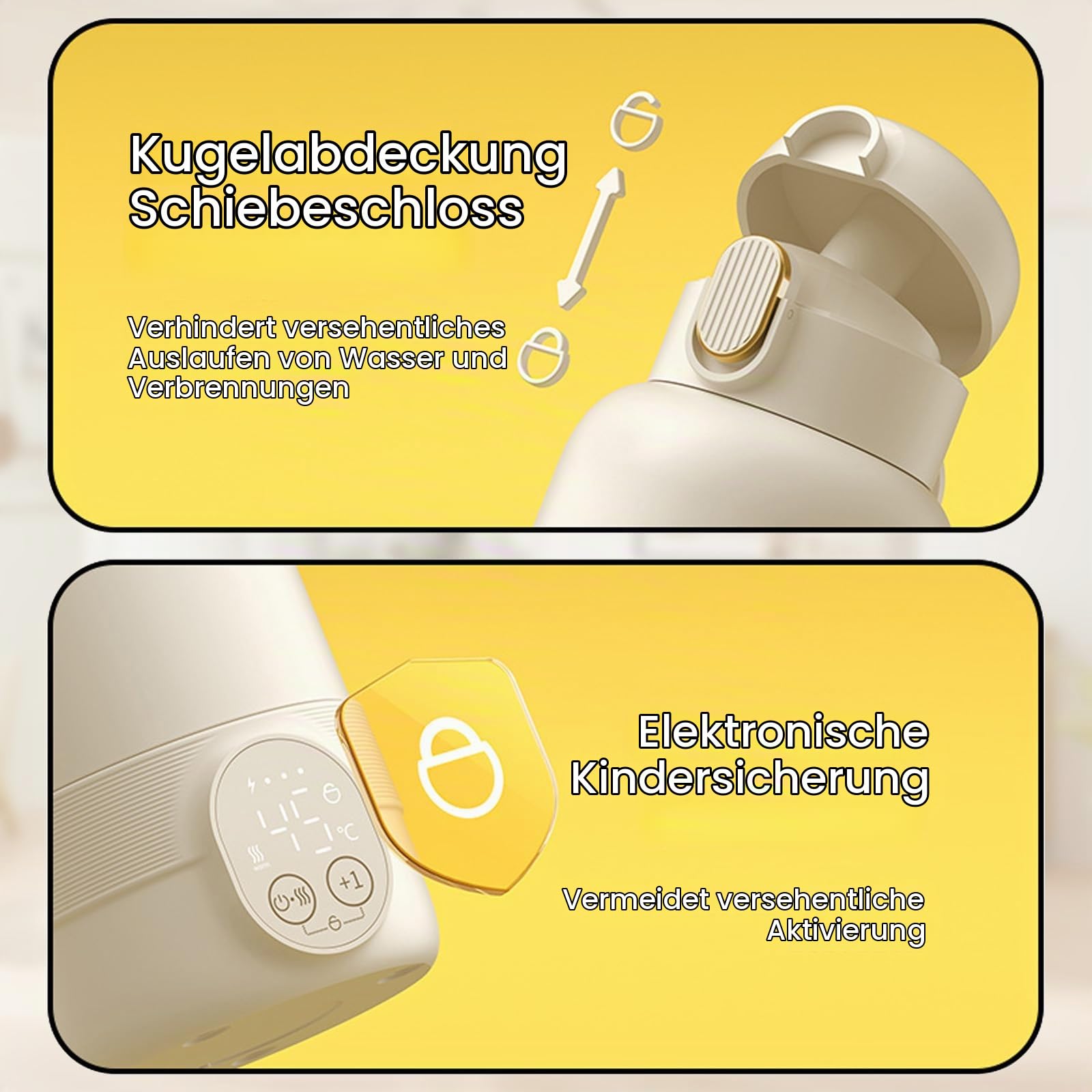 Tragbarer Babyflaschenwärmer Unterwegs500ml,Schnellheizender Flaschenwärmer | mit 14000mAh Akku, USB Aufladbar Milchwärmer für Reisen & Nachtfütterung, 37-55°C Präzise Temperaturregelung