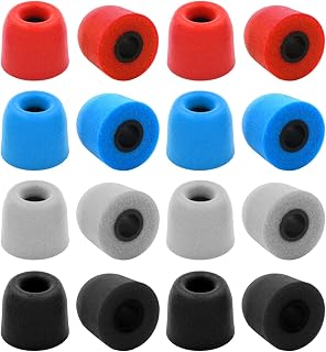 16 Pieces Memory Foam Earbuds, Replacement Earplugs, Headphone Sound Insulation Noise Cancelling Headphone Head, In-Ear Cups