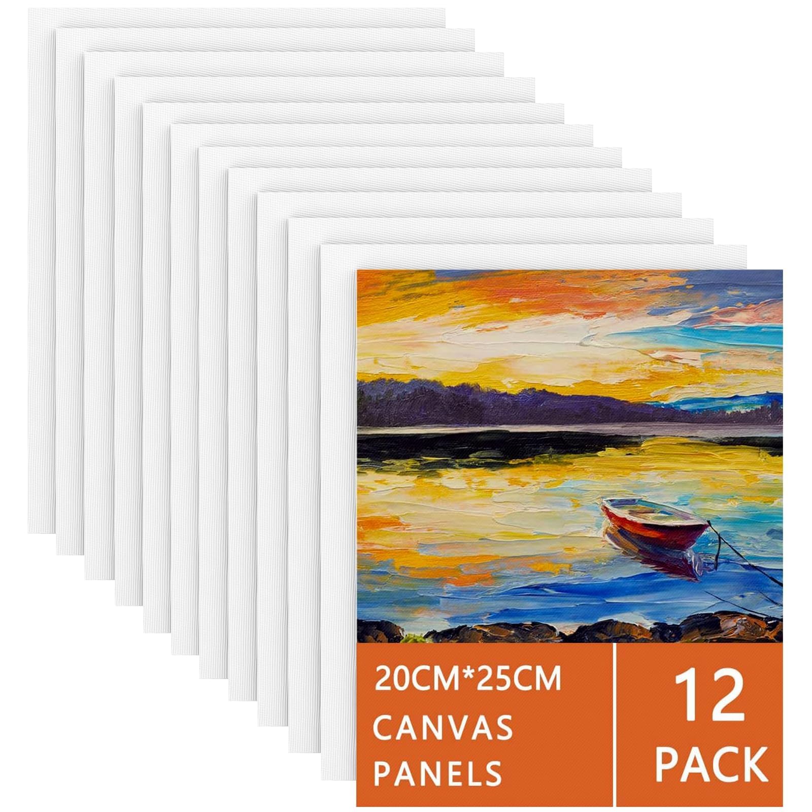 Simetufy 20,3 X 25,4 Cm Leinwand-Set - 10 Stück, 100% Baumwolle, Vorgrundiert