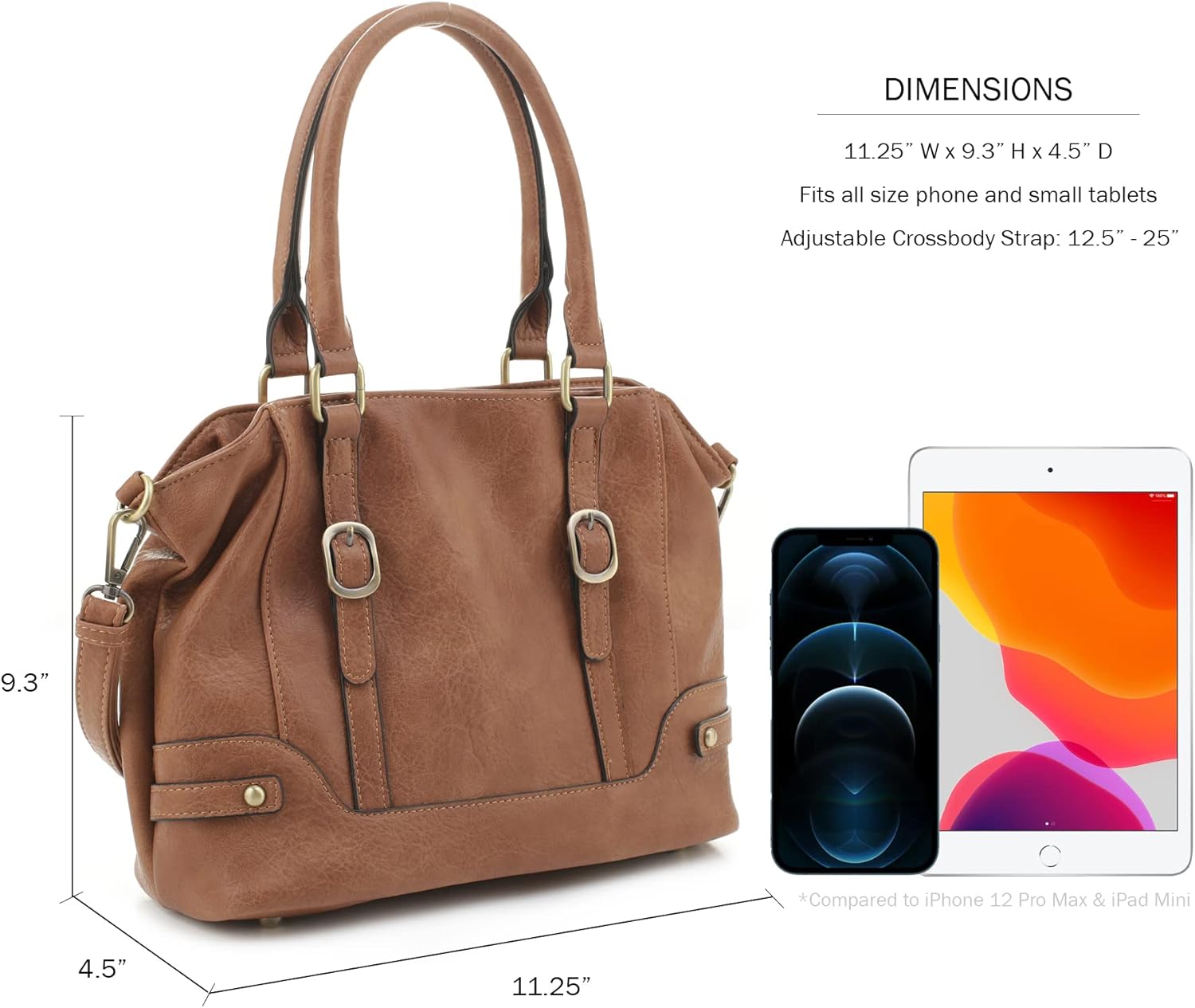 JESSIE & JAMES Elena Concealed Carry Satchel Purse Top Handle Shoulder Tote Bags For Women with Lock and Key | Concealed Carry, Top Handle, Shoulder, with Lock and Key - Image 5