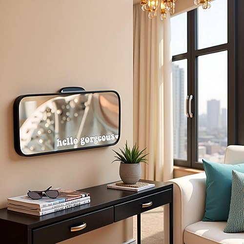 Miniatura 6 de 4 calcomanías blancas de 3.9 in para espejo retrovisor, calcomanía de coche en miniatura, regalo de pared para mujeres, calcomanías de parachoques e