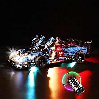 JANWAALY LED Lighting Kit Compatible with Lego 42123 McLaren Senna GTR Car Model Building Kit - Lights Only - Decoration LED Light Kit Without Building Block Model (Remote Contorl Version)