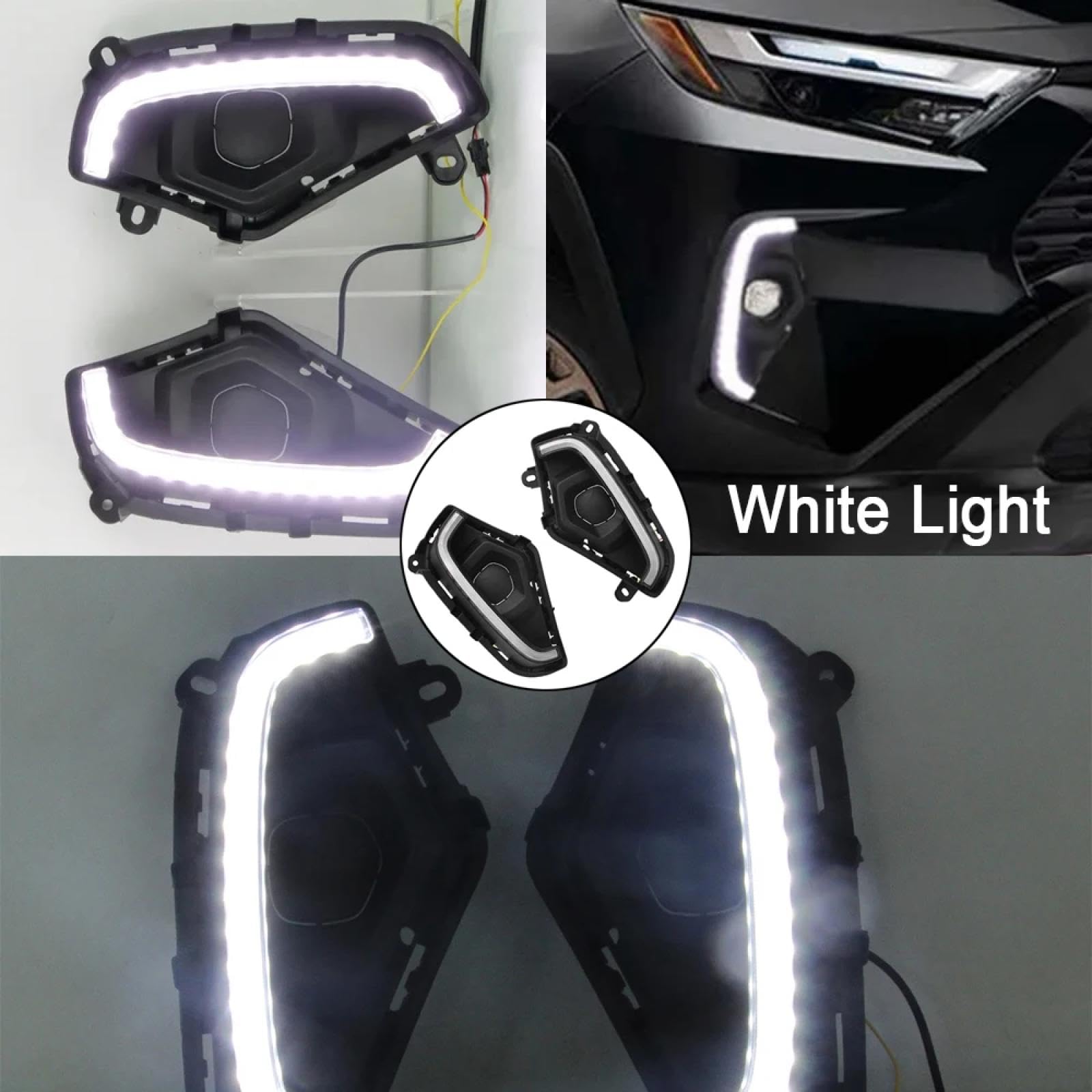 Mistlampen Dla 2023 Lampa przeciwmgielna Światła do jazdy dziennej Światła do jazdy dziennej samochodu Dynamiczna lampa do jazdy dziennej LED