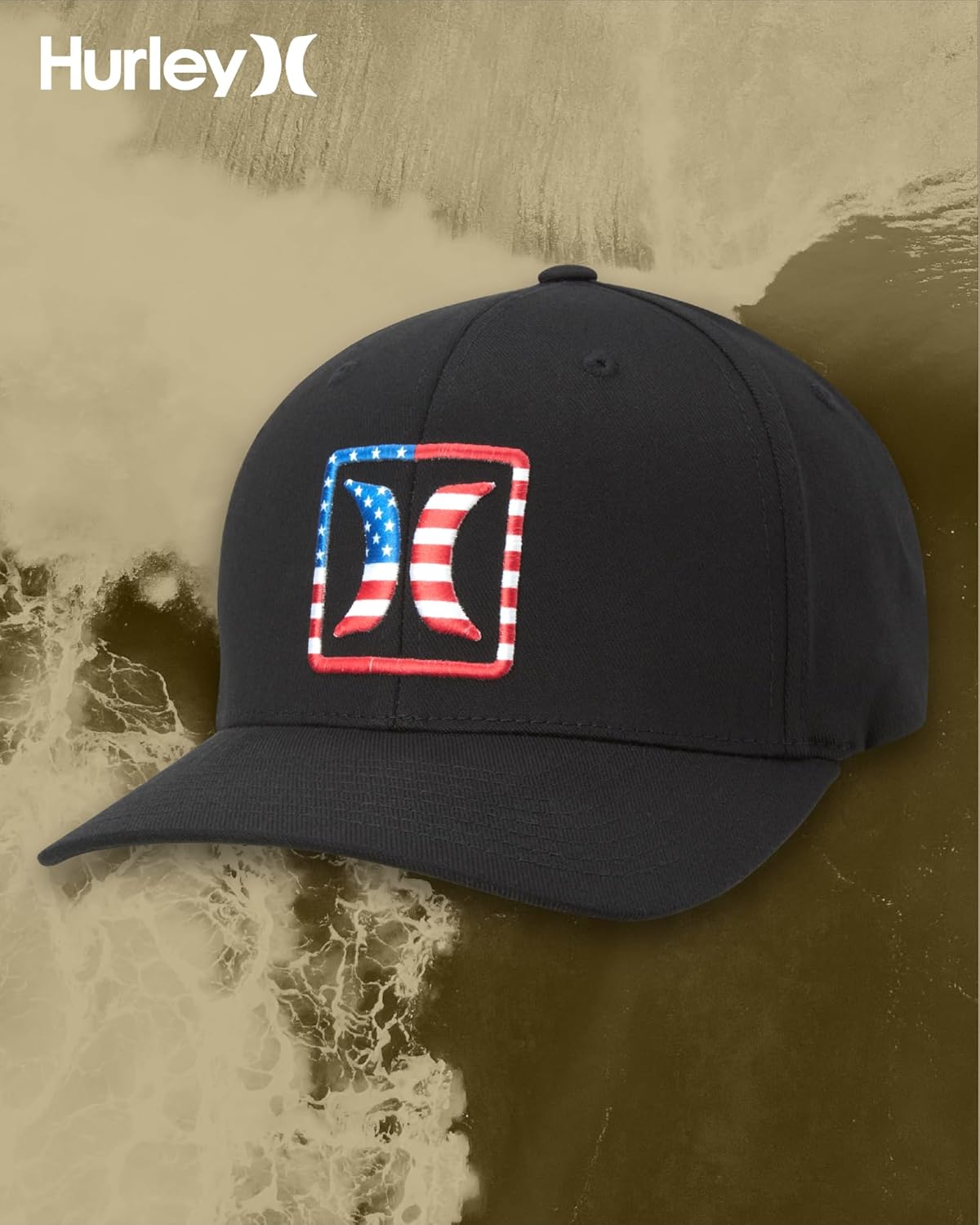 Hurley Men's Caps - Reflect Icon Curved Brim Baseball Cap - Fitted Hats for Men