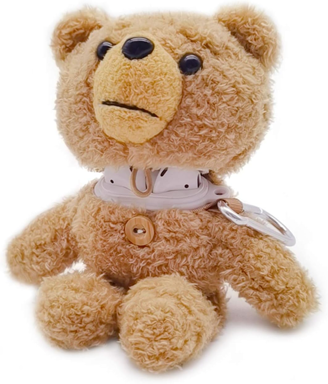 Guppy Compatible with AirPods Pro Fur Case Girls 3D Cartoon Cute Teddy Bear Doll Plush Fluffy Warm Carrying Case Soft Protective AirPods Pro Case Cover Accessories for AirPods Pro 2019 Light Brown