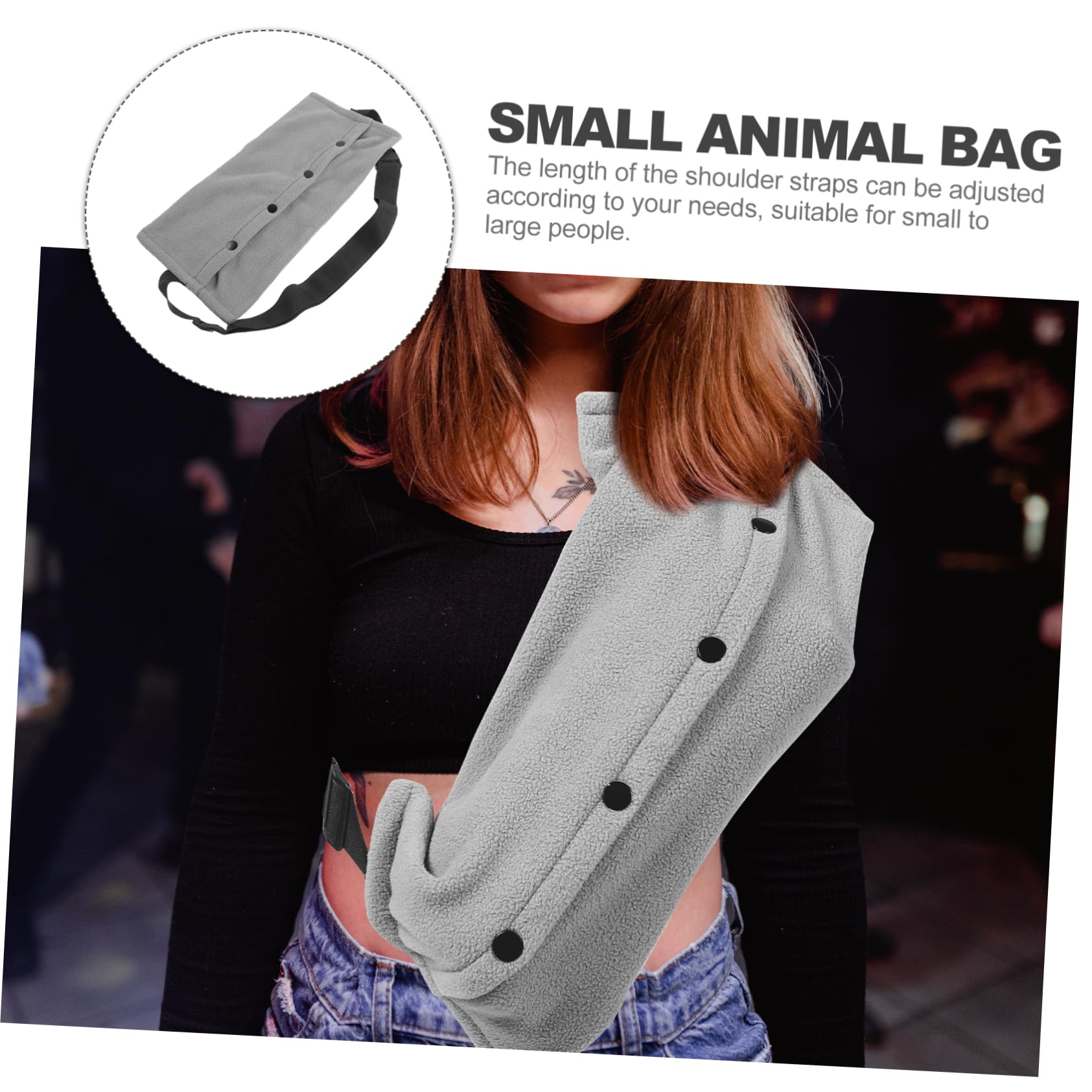 BESPORTBLE Bolsa de Transporte para Reptiles y Lagartos Portátil Multifuncional de Lona Gris, Tamaño Mediano, para Viajes al Aire Libre, Adecuada para Camaleones, Serpientes y Mascotas
