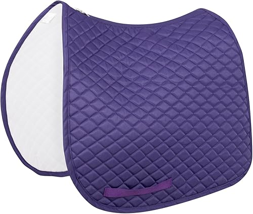 Miniatura 17 de TuffRider Basic Pony Saddle Pad – Diamond Quilted, Flannel Lined, Breathable Schooling Pad for Horses Hunter,Negro -,Borgoña,Deep Wisteria,Azul