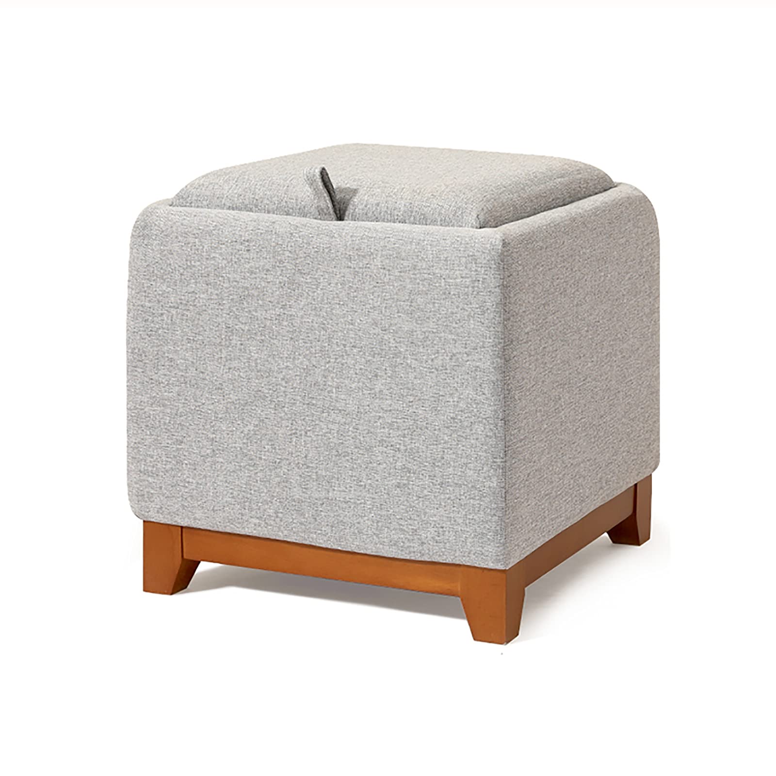 Repose-pieds rembourré en coton de qualité supérieure avec coffre en bois massif durable
